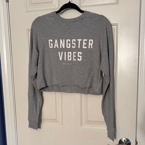Gray Spiritual Gangster Cropped Sweatshirt